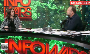 Kristen Meghan and Alex Jones