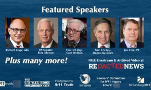 conference's promotional material showing Sen. Ron Johnson (R-WI) as a featured speaker