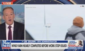 chyron: Wind farm nearly completed before work stop issued 