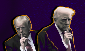 Trump shushing