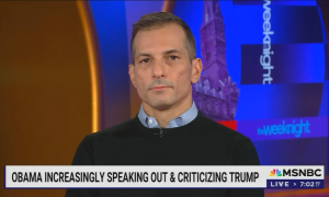 A still image of Angelo Carusone appearing from the October 13, 2025, edition of MSNBC's The Weeknight