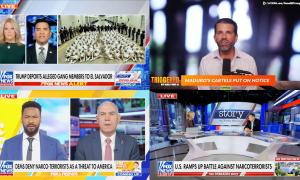 screenshots of some right-wing media coverage of immigration, deportation, and venezuela