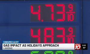 WILX Michigan reports on consumers cutting back summer travel due to higher gas prices