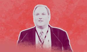 John Solomon against a red background