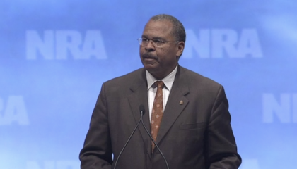 Ken Blackwell speaks at an NRA meeting