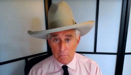 A picture of Roger Stone in a hat