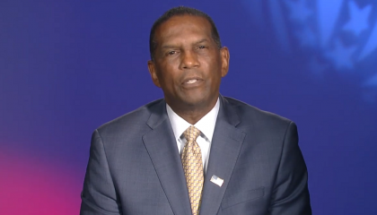 An image of right-wing commentator and House candidate Burgess Owens