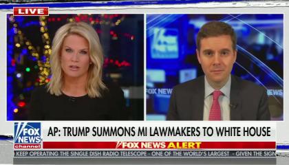 chyron reads, "AP: TRUMP SUMMONS MI LAWMAKERS TO WHITE HOUSE"