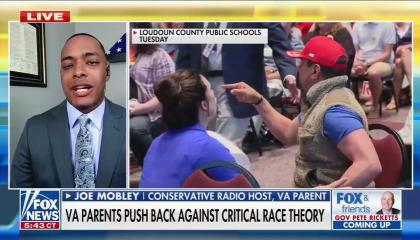 Fox covering parents disrupting local school board meeting 