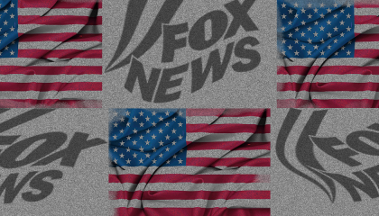 Fox and flags