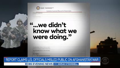Afghanistan war -- CBS News coverage of report