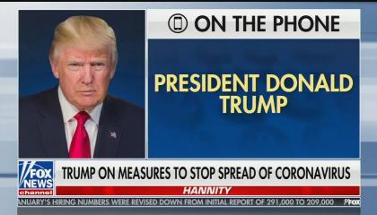 Trump Hannity coronavirus
