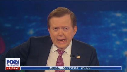 Fox Business' Lou Dobbs spent just 80 seconds covering the second largest percentage drop in Dow Jones history
