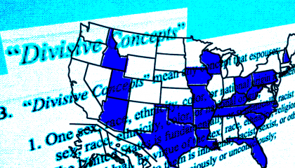 Image of the US with states highlighted