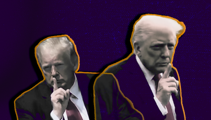 Trump shushing