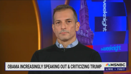 A still image of Angelo Carusone appearing from the October 13, 2025, edition of MSNBC's The Weeknight