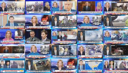 collage of Fox News chyrons in 1/26 concerning Minnesota