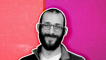 Alex Pretti red-ish background