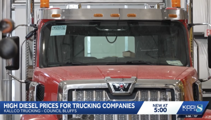 KCCI News 8: High Diesel Prices for Trucking Companies