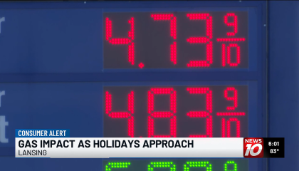 WILX Michigan reports on consumers cutting back summer travel due to higher gas prices