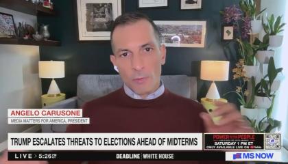 Angelo Carusone on MS NOW, 9/29/26