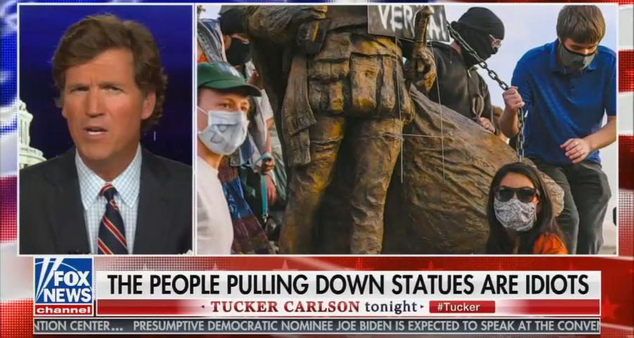 Fox News' Tucker Carlson Tonight for June 22, 2020 covers toppling of statues