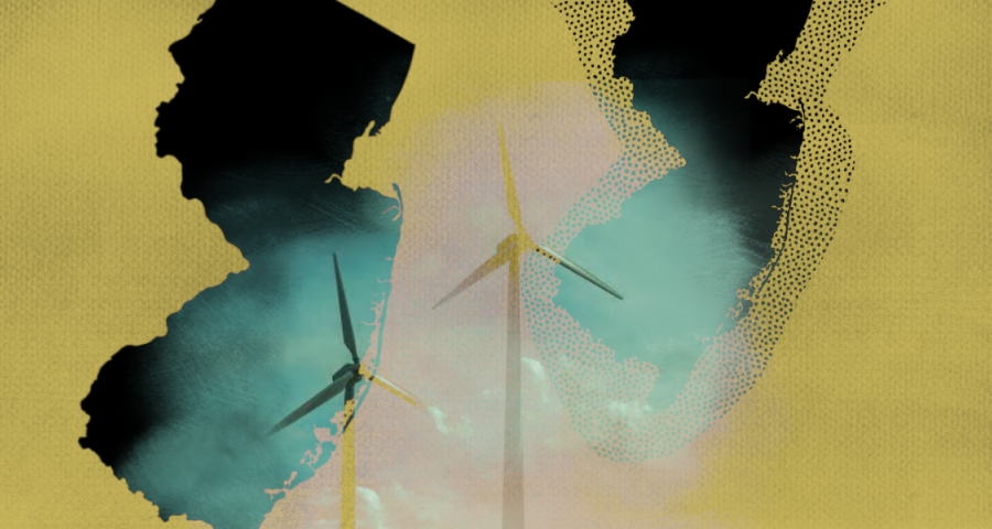 wind turbine over New Jersey 