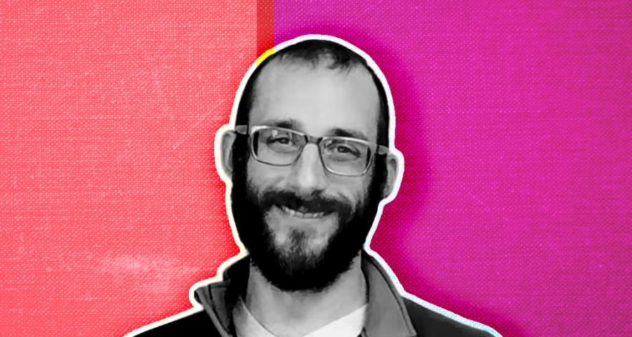 Alex Pretti red-ish background