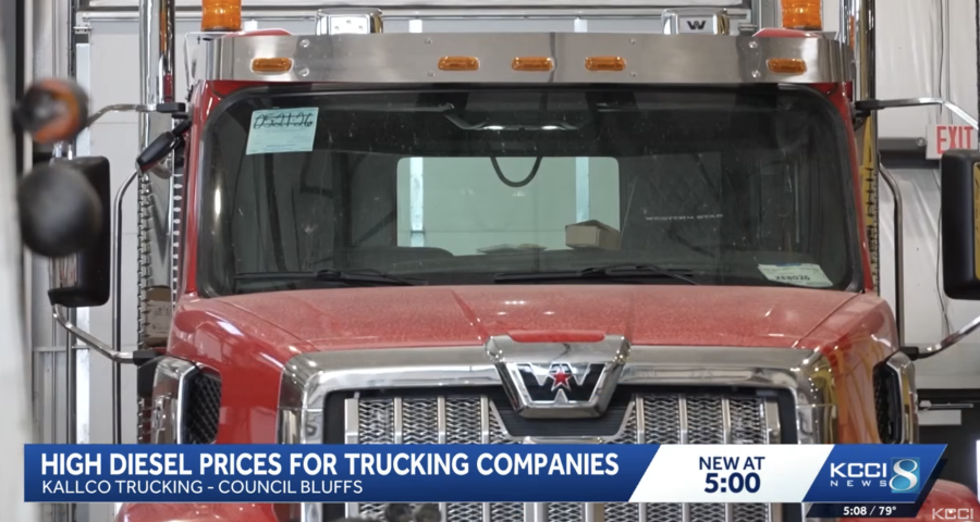 KCCI News 8: High Diesel Prices for Trucking Companies
