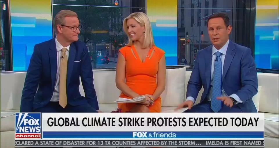 Fox & Friends co-hosts Steve Doocy, Ainsley Earhardt, and Brian Kilmeade