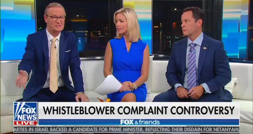 Fox & Friends co-hosts Steve Doocy, Ainsley Earhardt, and Brian Kilmeade