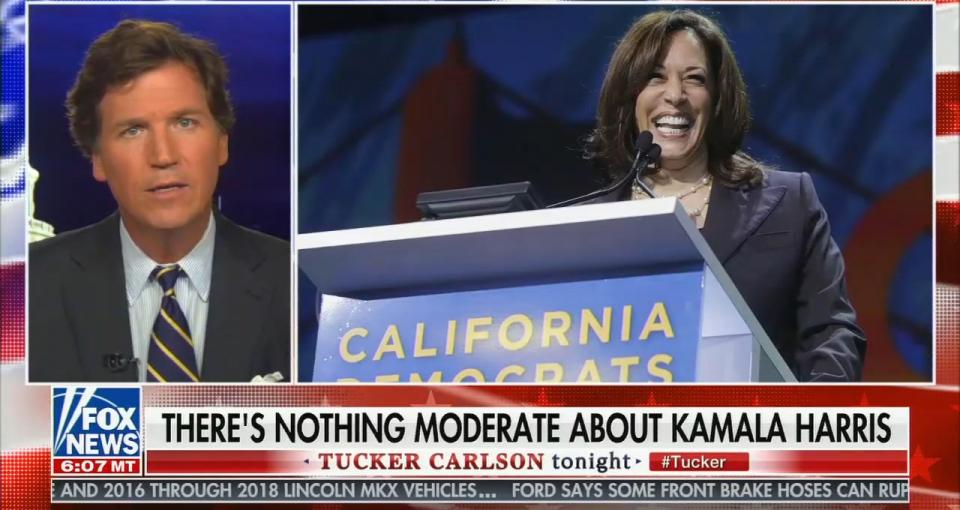 Tucker Carlson says Kamala Harris will not give coronavirus vaccine to white people