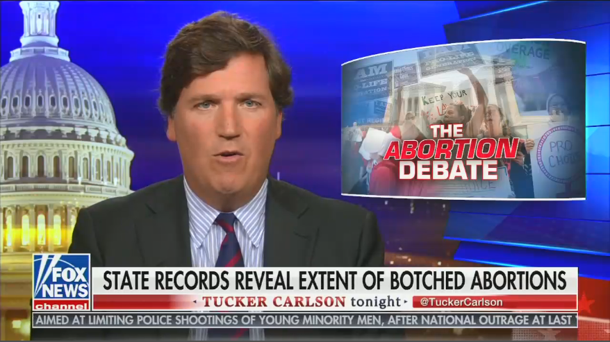 Tucker Carlson abortion segment screenshot
