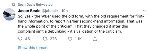 Sean Davis more false information