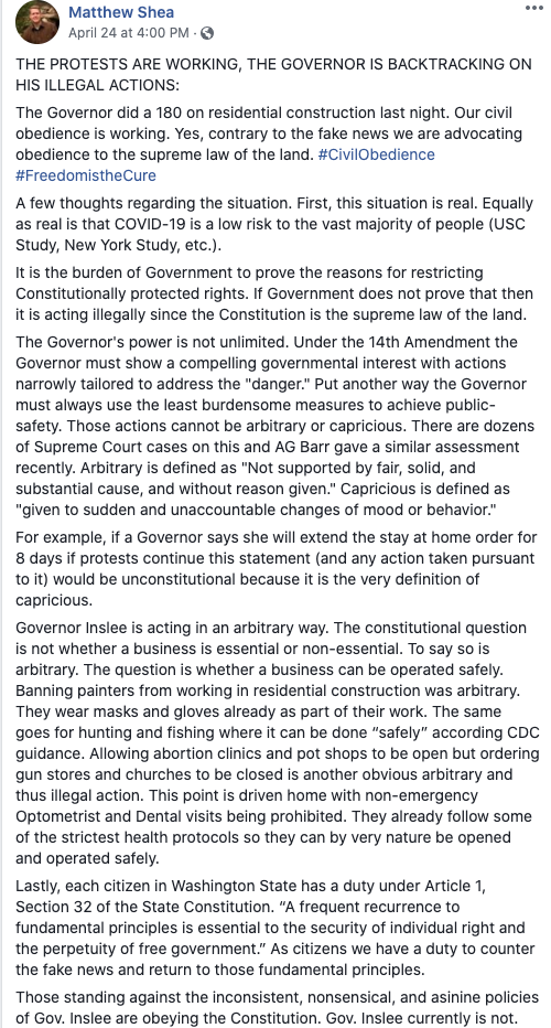 Image of Facebook post