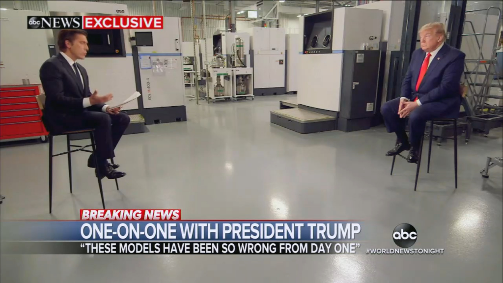 David Muir interviewing Trump