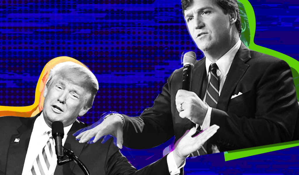 Tucker Carlson and Donald Trump