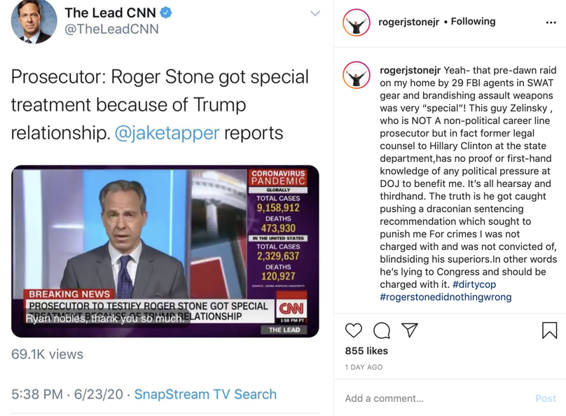 Roger Stone calls for Aaron Zelinsky to be charged with crimes
