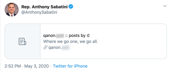 Anthony Sabatini QAnon Twitter