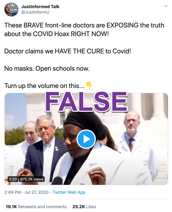 JustInformed Talk coronavirus video