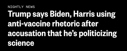 NBC on Trump and vaccine