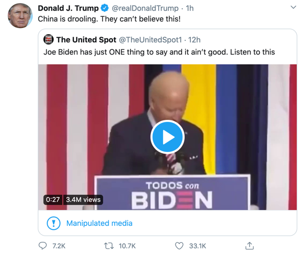 @TheUnitedSpot1 Trump quote tweet