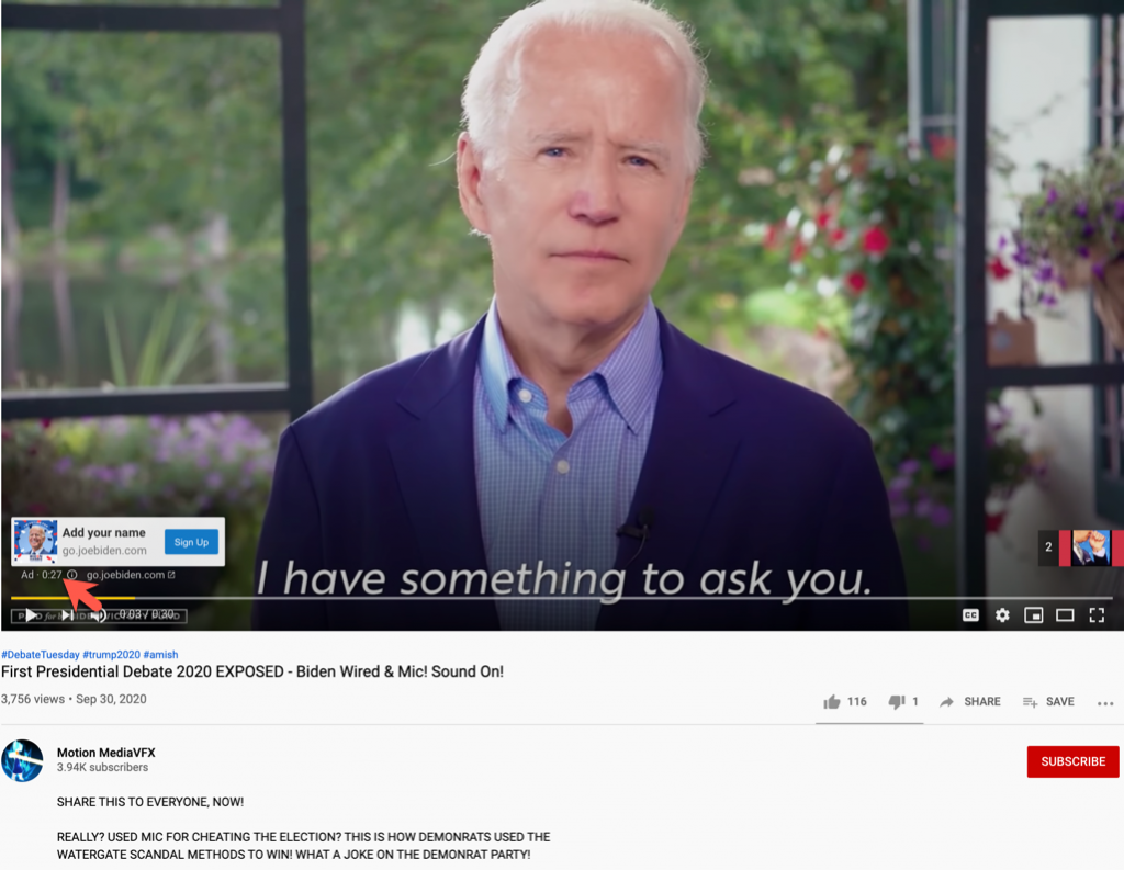 Biden wire YouTube ads3