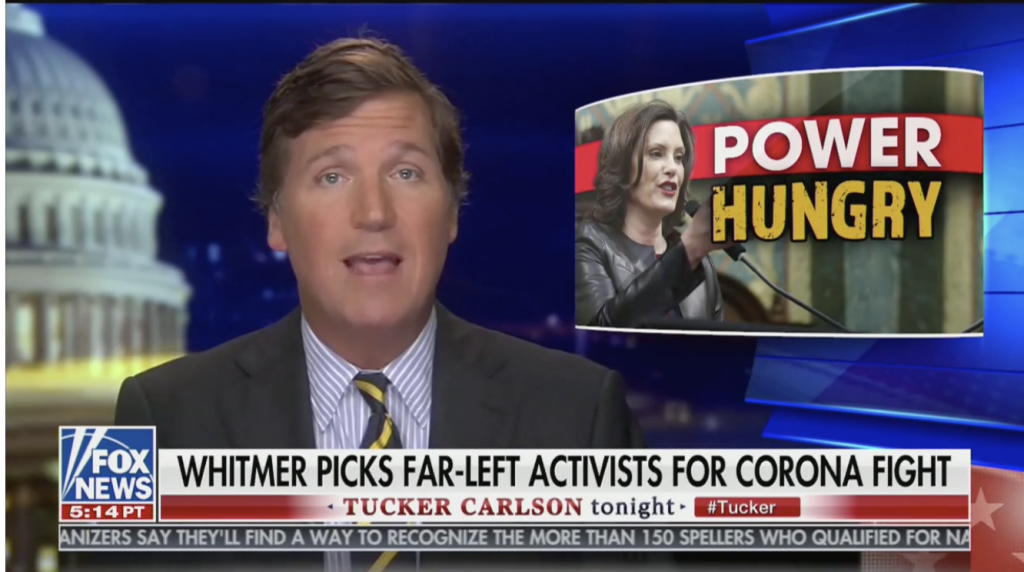 Tucker Carlson attacks Gretchen Whitmer