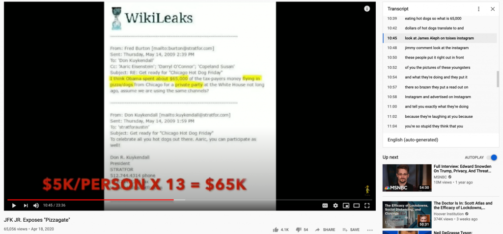 YouTube Pizzagate2