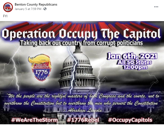 Benton County Central Committee Operation Occupy The Capitol