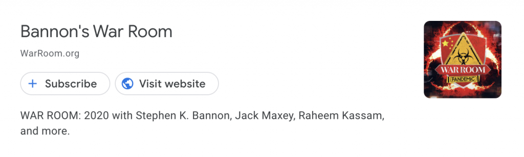 Bannon Google Podcasts