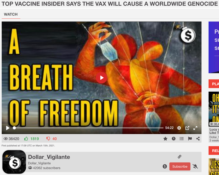 Vaccine worldwide genocide video Bitchute | Media Matters for America