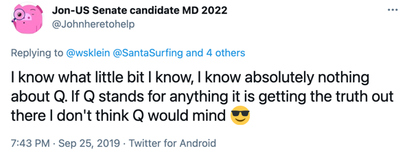 Jon McGreevey QAnon Twitter