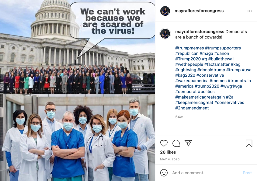 Mayra Flores QAnon Instagram